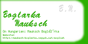 boglarka mauksch business card